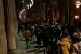 Un fiume di persone per Patrick Zaki a Bologna 17 febbraio 2020