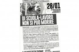 Udine/Libertà e Giustizia vicina alla famiglia di Lorenzo Parelli